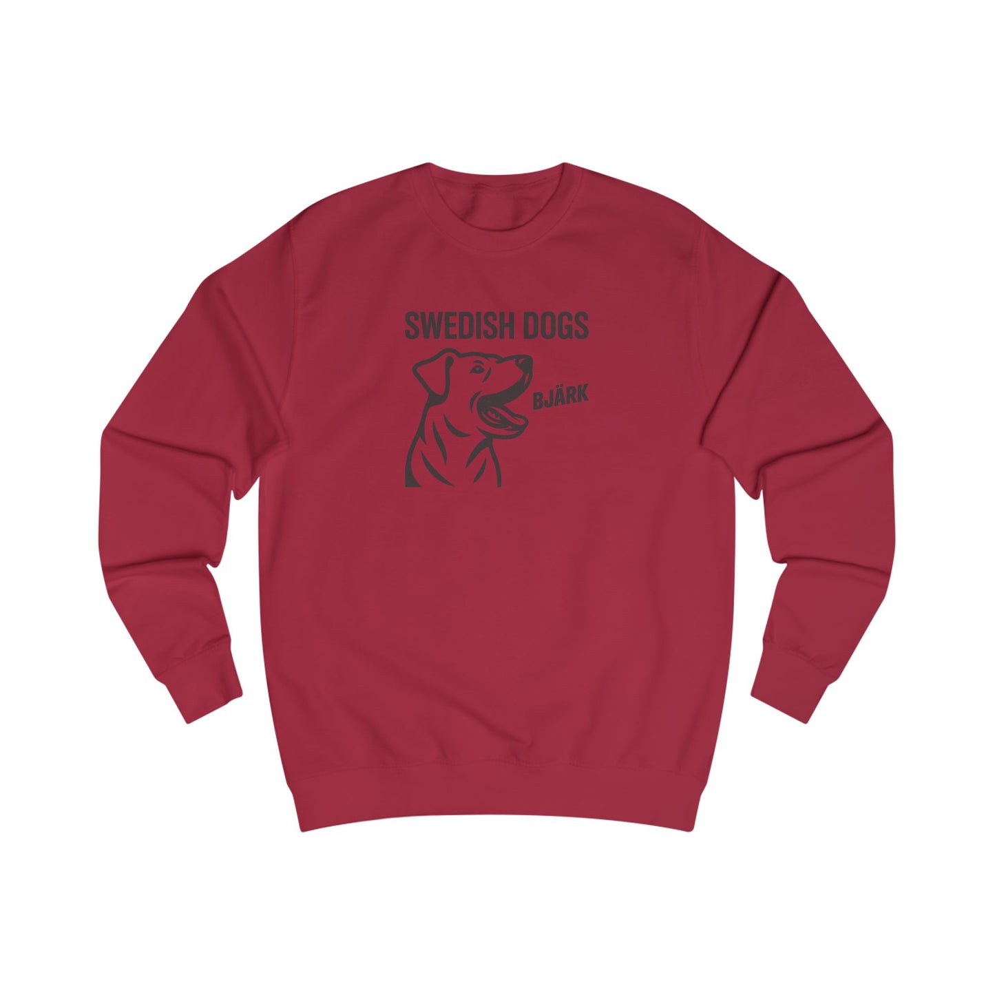 His Bjärk Is Worse Than His Bite – Minimalist Dog Pun Retro Sweatshirt (Light)
