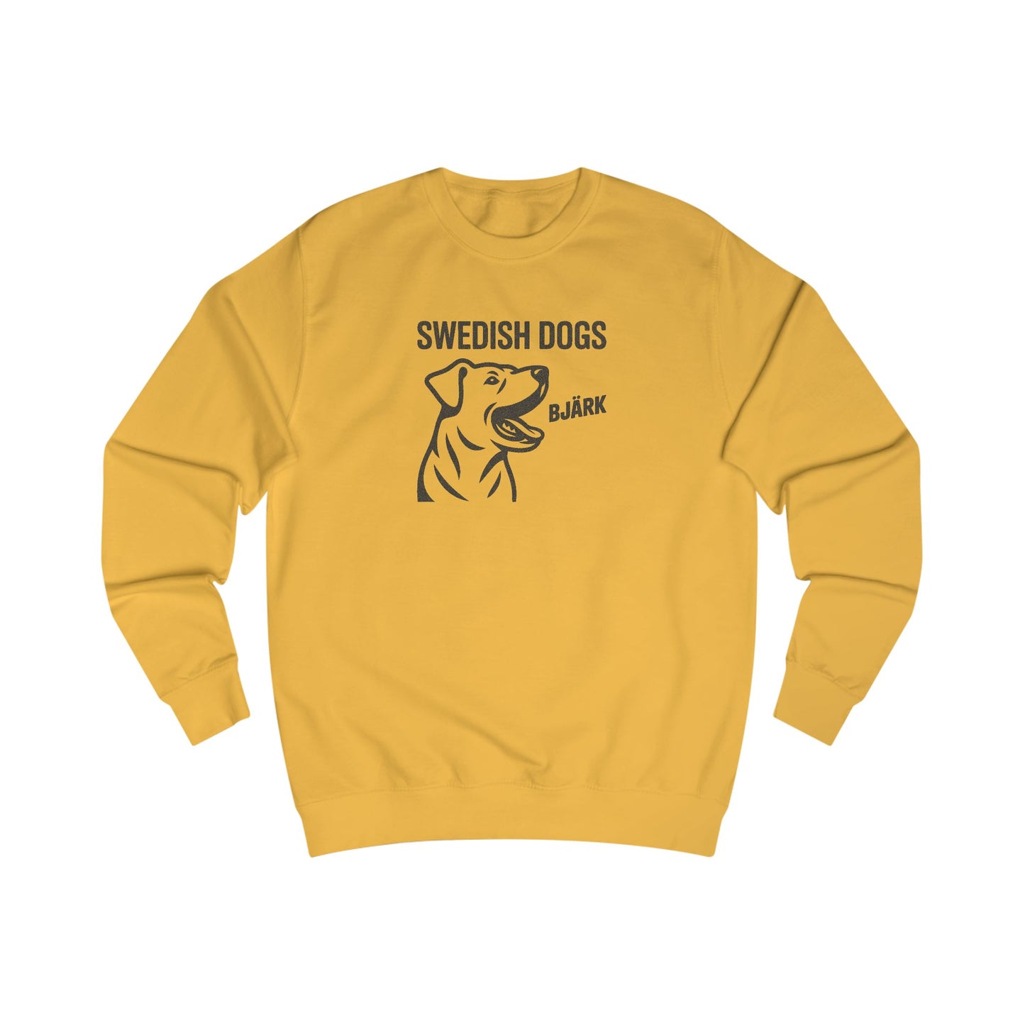 His Bjärk Is Worse Than His Bite – Minimalist Dog Pun Retro Sweatshirt (Light)
