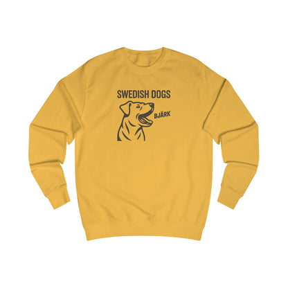 His Bjärk Is Worse Than His Bite – Minimalist Dog Pun Retro Sweatshirt (Light)