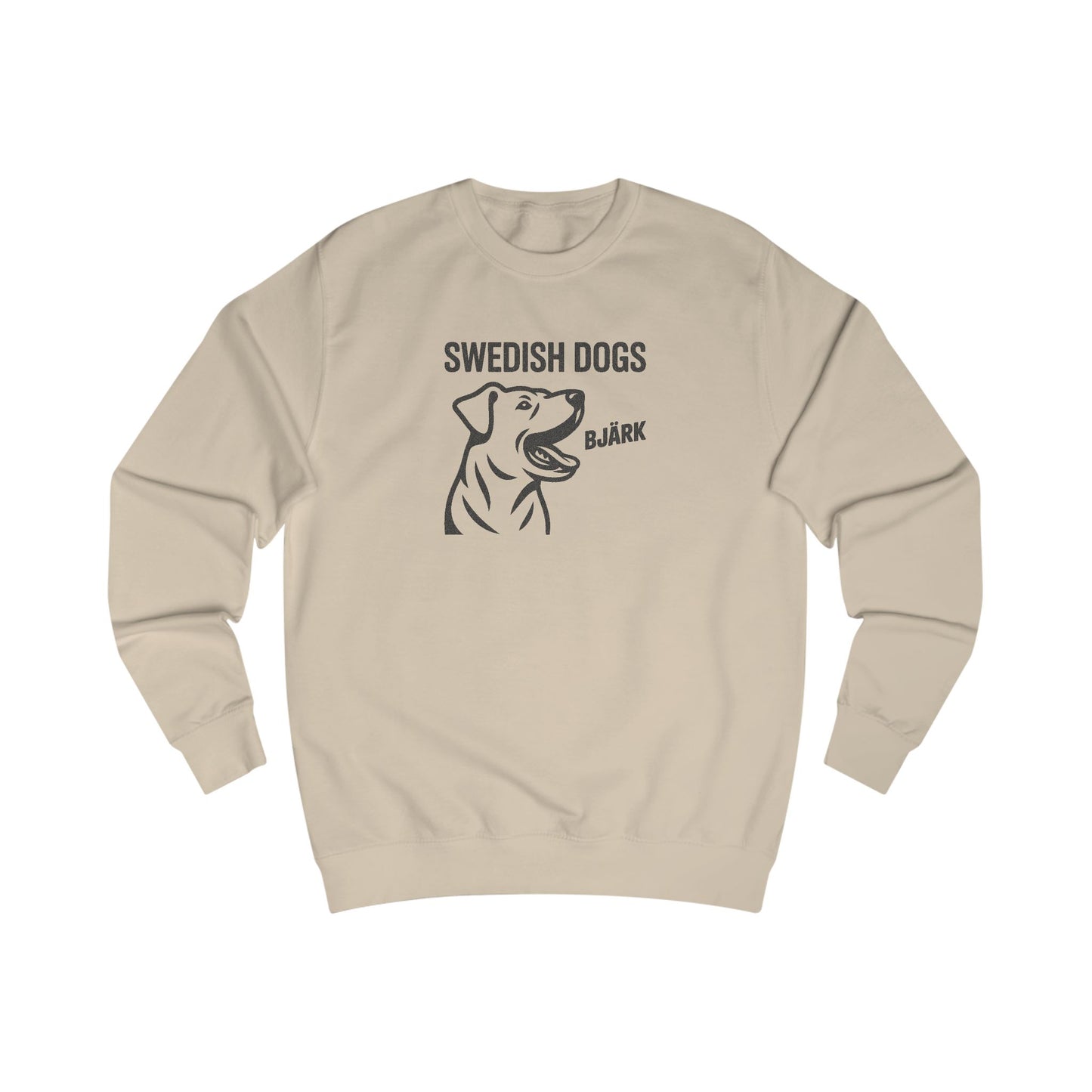 His Bjärk Is Worse Than His Bite – Minimalist Dog Pun Retro Sweatshirt (Light)