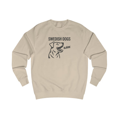 His Bjärk Is Worse Than His Bite – Minimalist Dog Pun Retro Sweatshirt (Light)