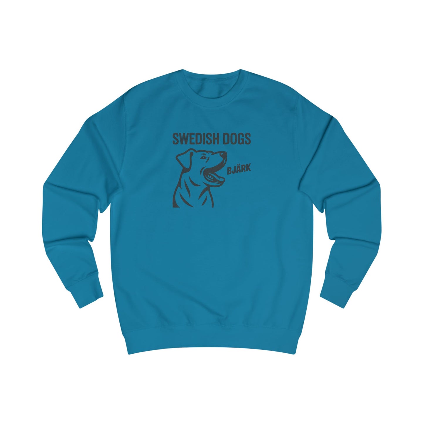 His Bjärk Is Worse Than His Bite – Minimalist Dog Pun Retro Sweatshirt (Light)