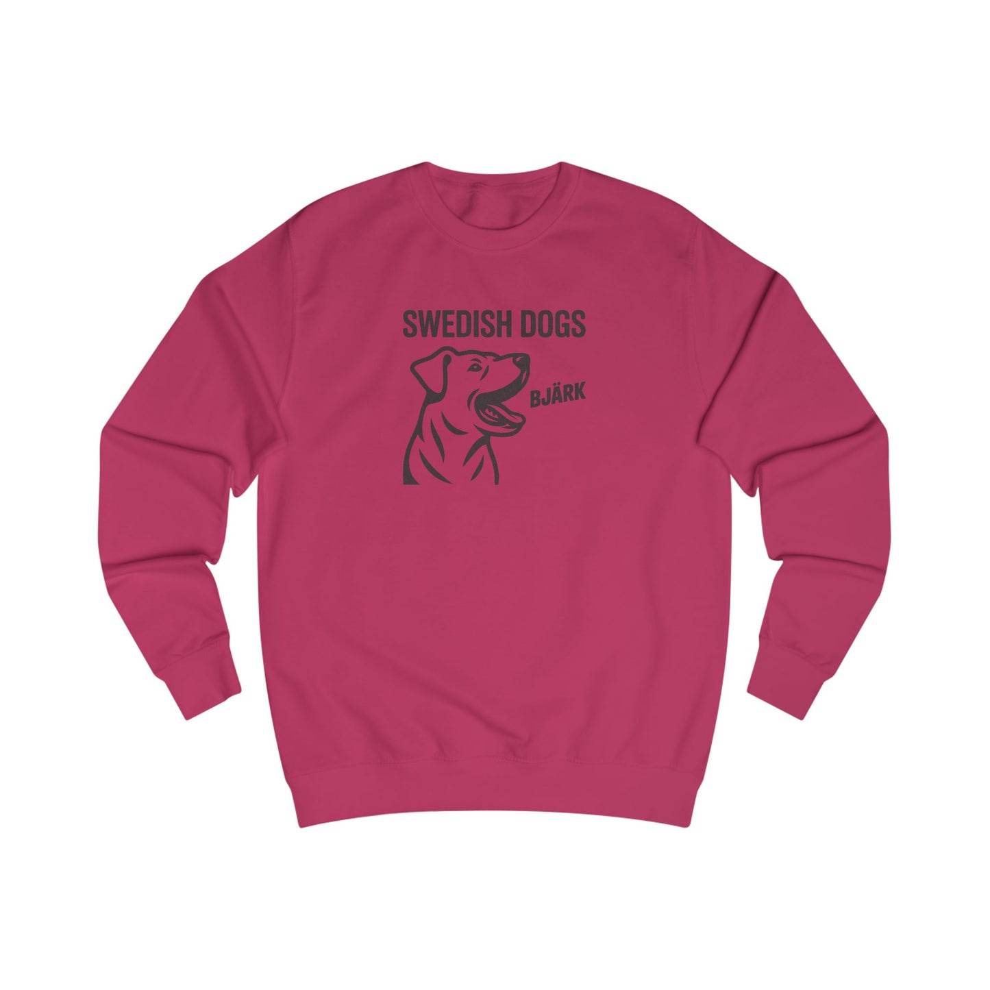 His Bjärk Is Worse Than His Bite – Minimalist Dog Pun Retro Sweatshirt (Light)