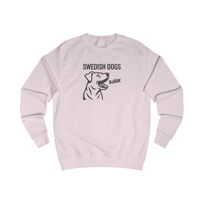His Bjärk Is Worse Than His Bite – Minimalist Dog Pun Retro Sweatshirt (Light)