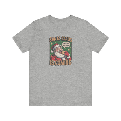Santa Claus is Coming — Vintage Christmas Tee (Light)