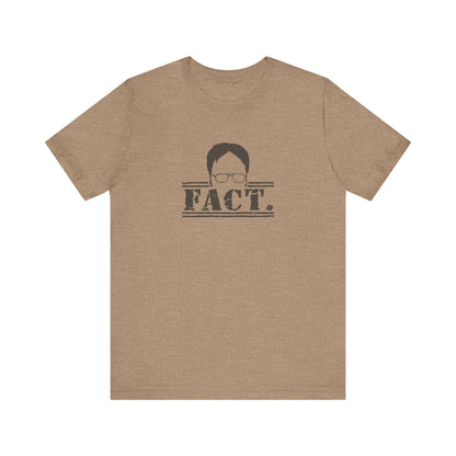 Dwight Schrute FACT. — The Office-Inspired Retro Tee (Light)