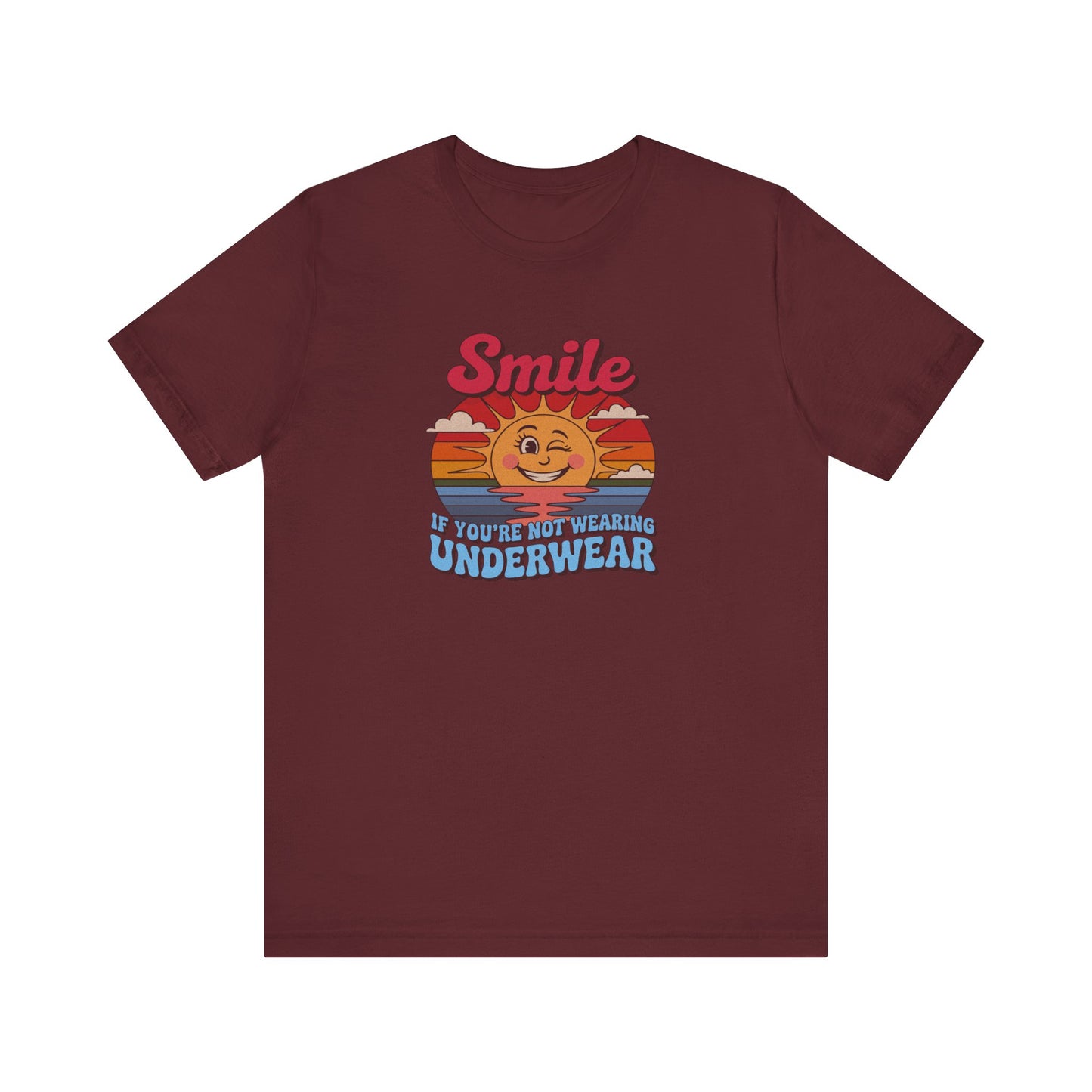 Smile If You’re Not Wearing Underwear — Retro Tee (Dark)
