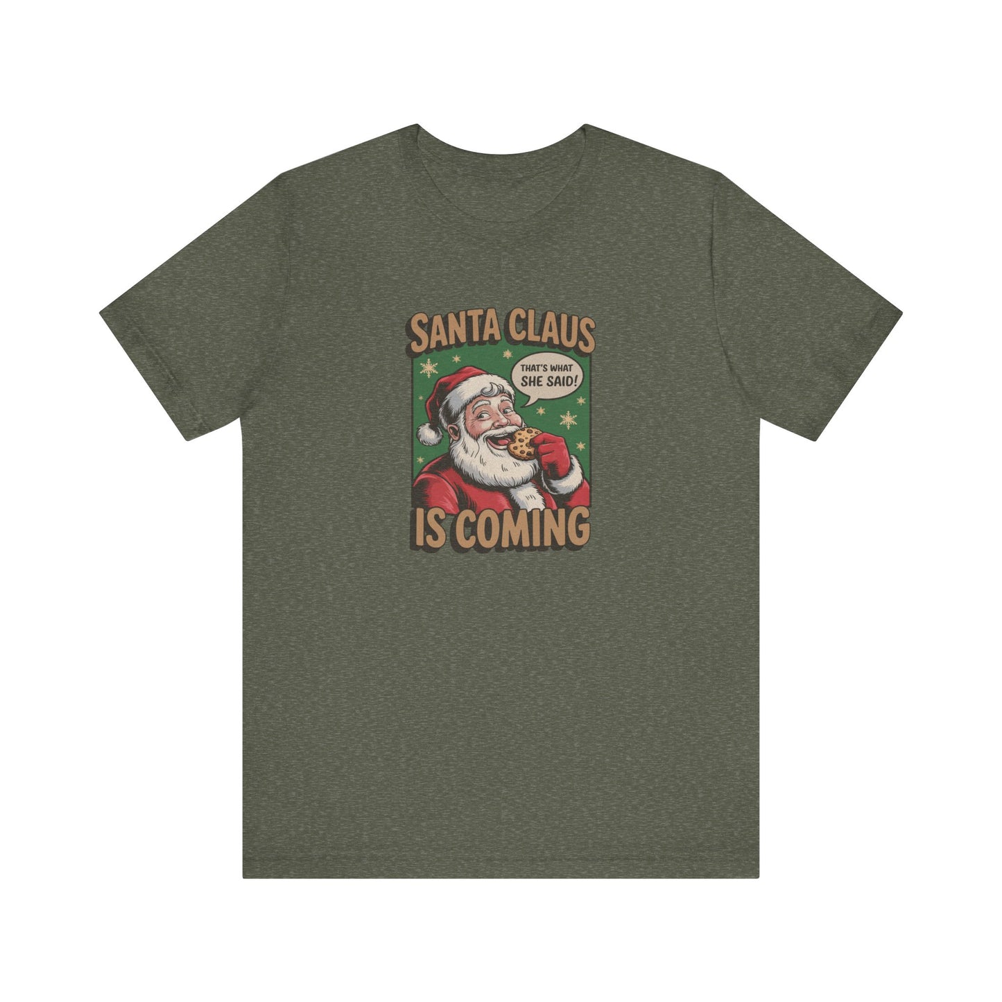 Santa Claus is Coming — Vintage Christmas Tee (Dark)