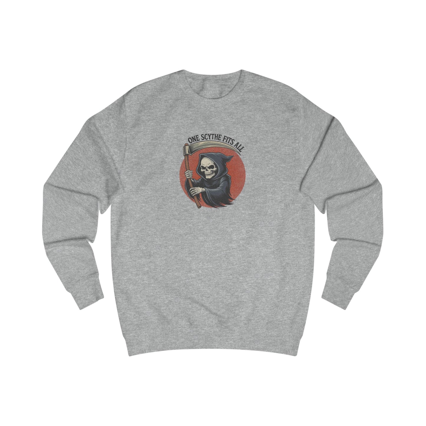 One Scythe Fits All — Grim Reaper Retro Sweatshirt (Light)