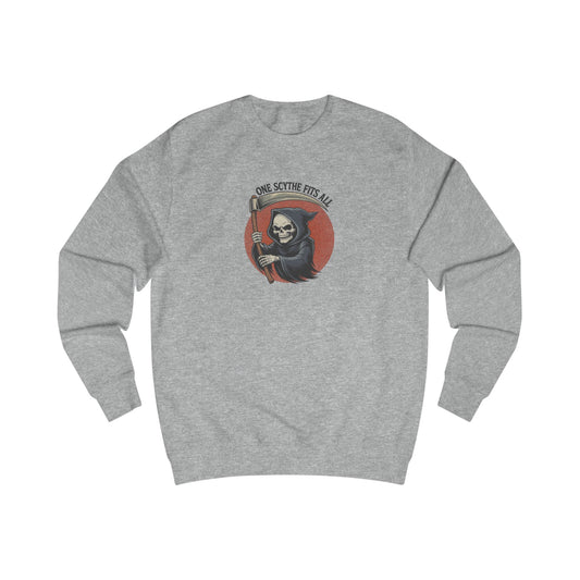 One Scythe Fits All — Grim Reaper Retro Sweatshirt (Light)