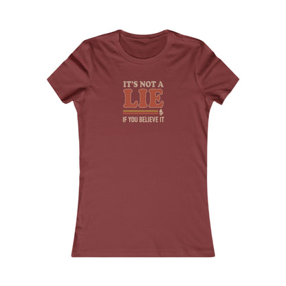 It’s Not a Lie, If You Believe It — George Costanza Retro Women's Tee (Dark)