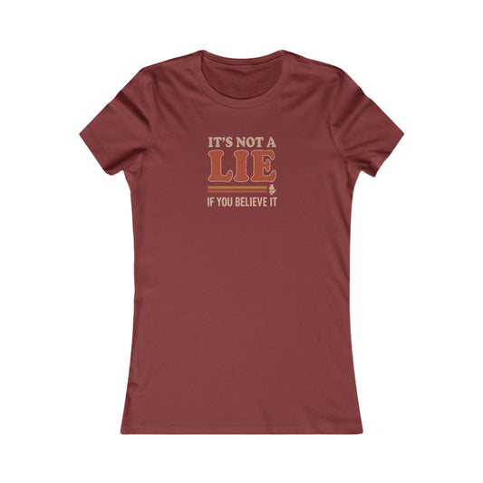 It’s Not a Lie, If You Believe It — George Costanza Retro Women's Tee (Dark)
