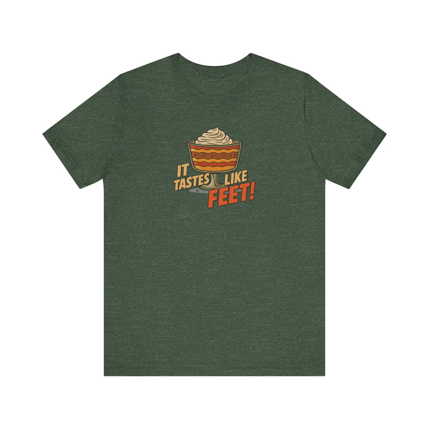 It Tastes Like Feet! — Thanksgiving Trifle Retro Tee (Dark)