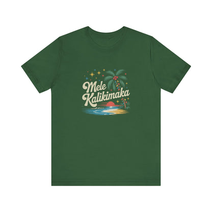 Mele Kalikimaka — Retro Hawaiian Christmas Tee (Dark)