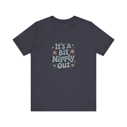 It's a Bit Nipply Out — Christmas Vacation Retro Tee (Dark)