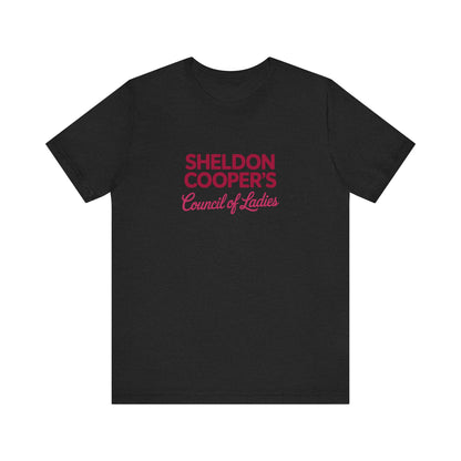 Sheldon Cooper’s Council of Ladies — TBBT Retro Tee (Dark)