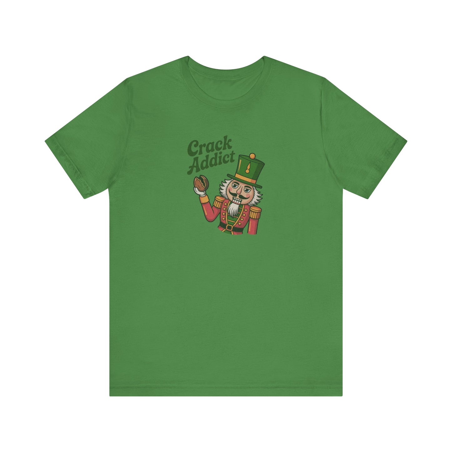 Crack Addict Nutcracker — Vintage Christmas Retro Tee (Light)