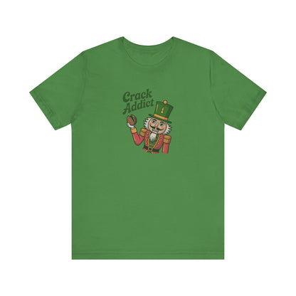 Crack Addict Nutcracker — Vintage Christmas Retro Tee (Light)