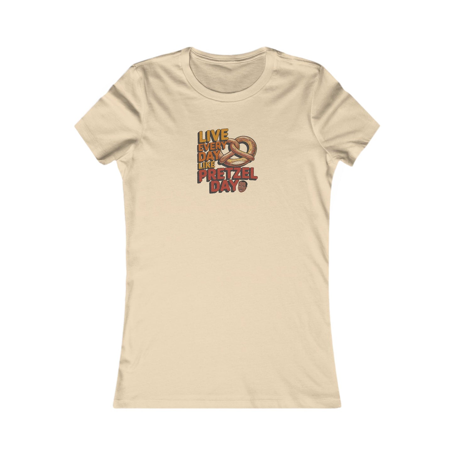 Live Every Day Like Pretzel Day — Stanley Hudson Retro Women's Tee (Light)