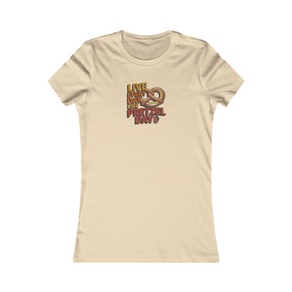 Live Every Day Like Pretzel Day — Stanley Hudson Retro Women's Tee (Light)