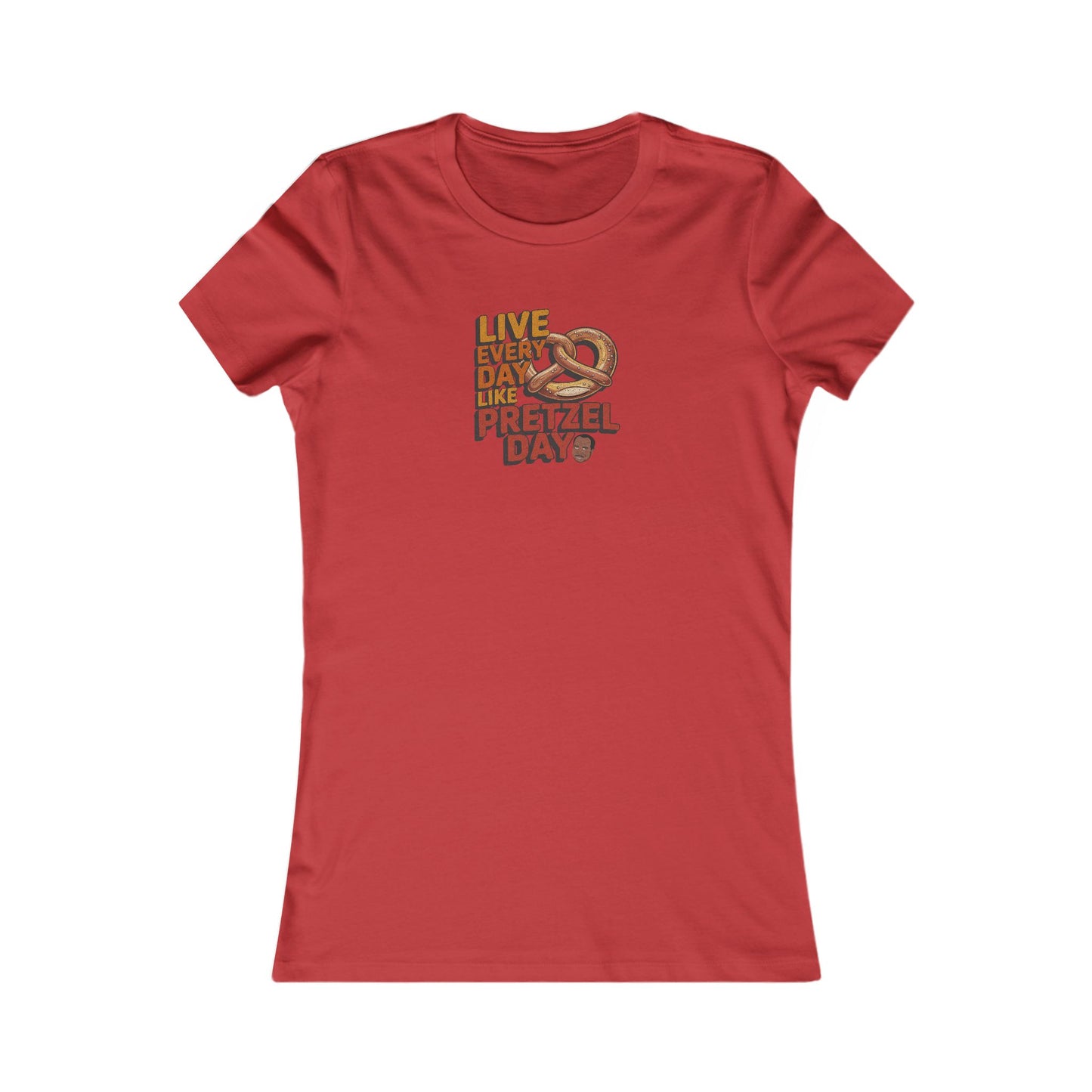 Live Every Day Like Pretzel Day — Stanley Hudson Retro Women's Tee (Light)