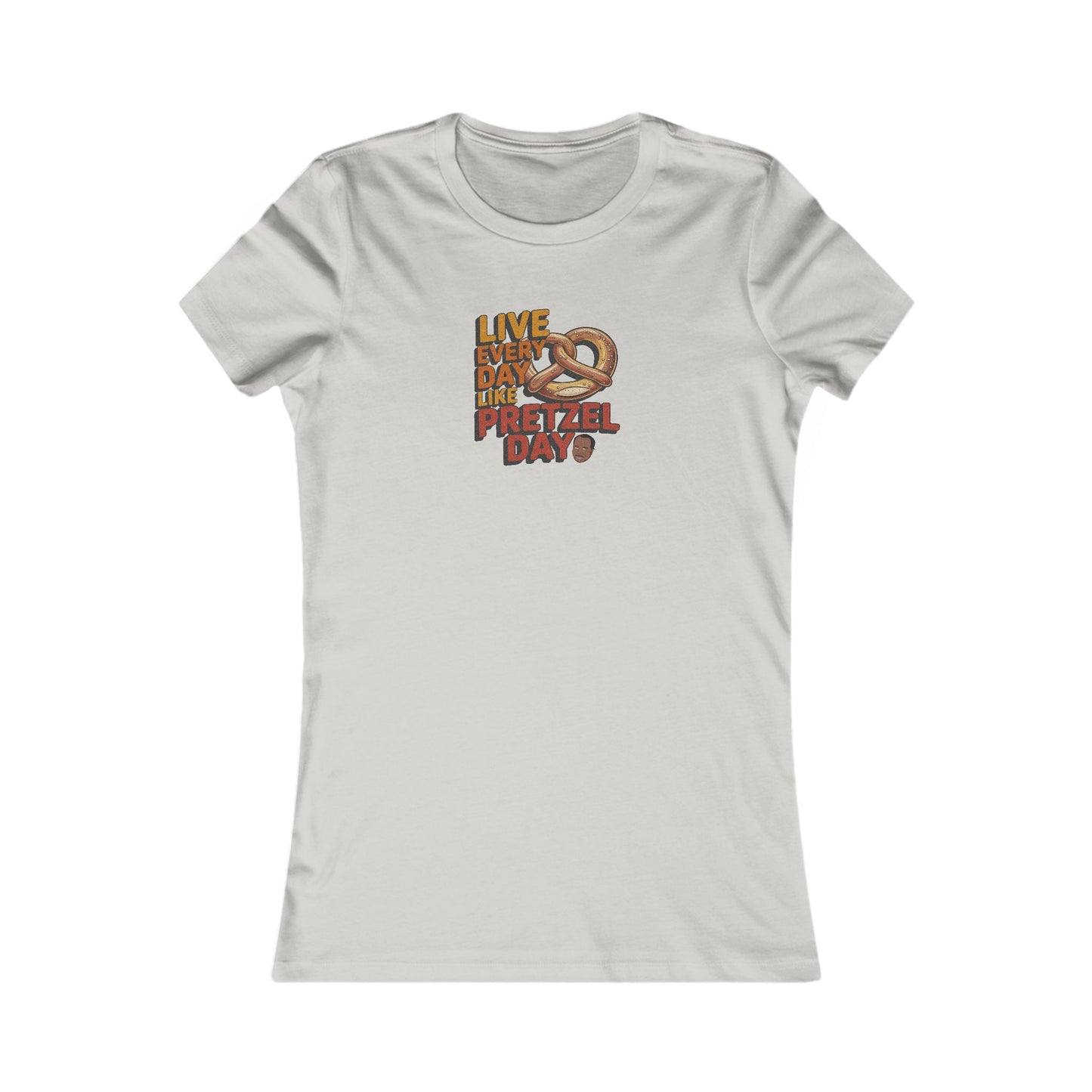 Live Every Day Like Pretzel Day — Stanley Hudson Retro Women's Tee (Light)