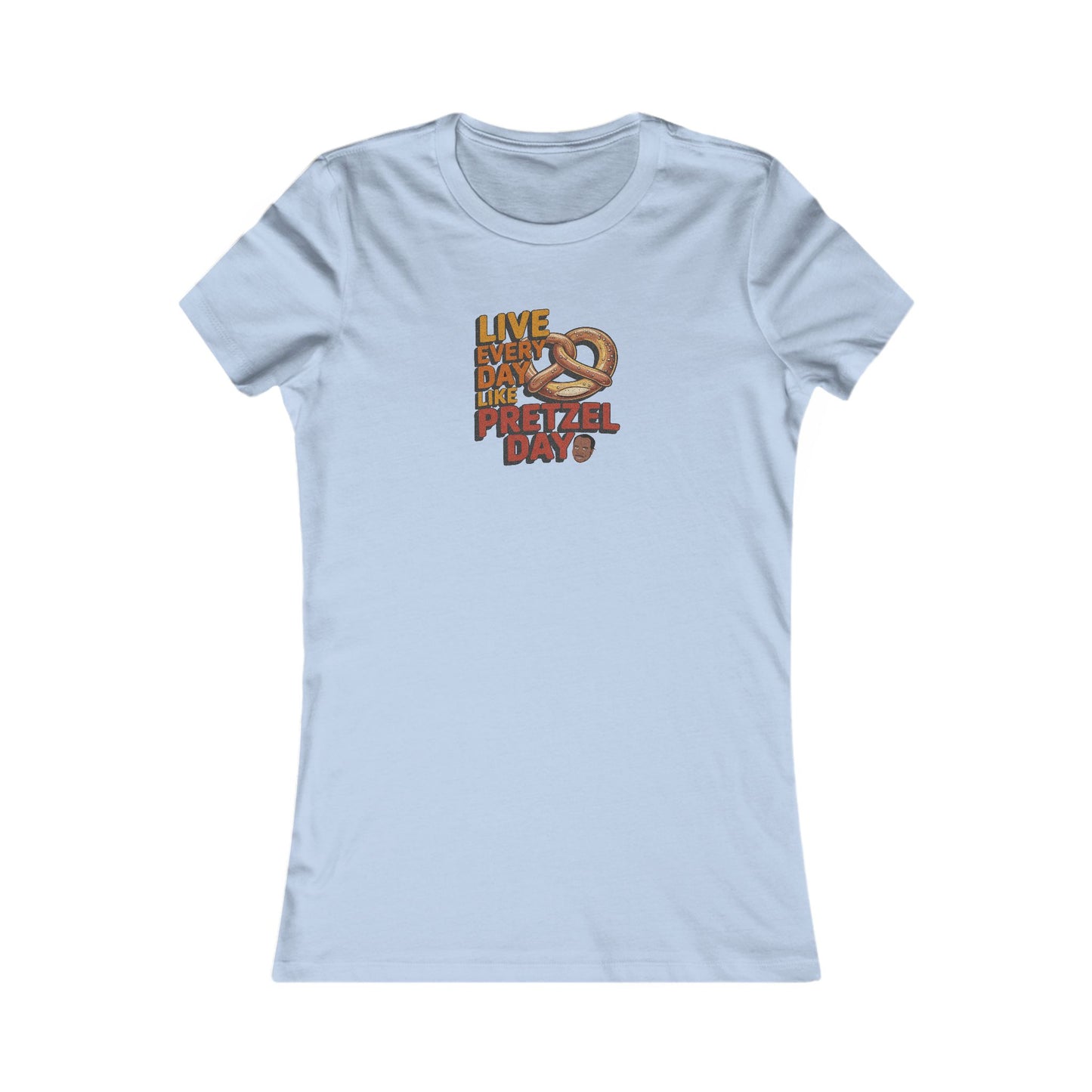 Live Every Day Like Pretzel Day — Stanley Hudson Retro Women's Tee (Light)