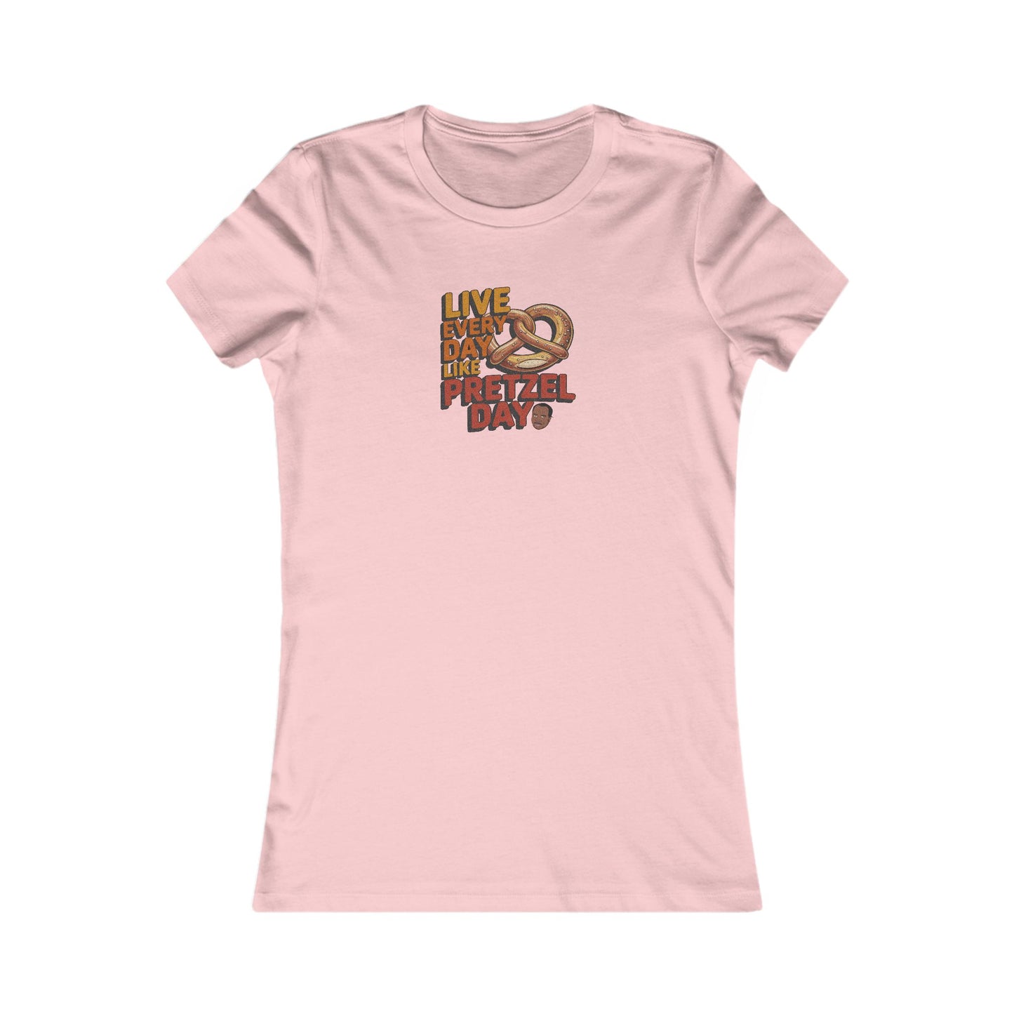 Live Every Day Like Pretzel Day — Stanley Hudson Retro Women's Tee (Light)