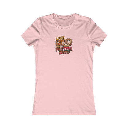 Live Every Day Like Pretzel Day — Stanley Hudson Retro Women's Tee (Light)