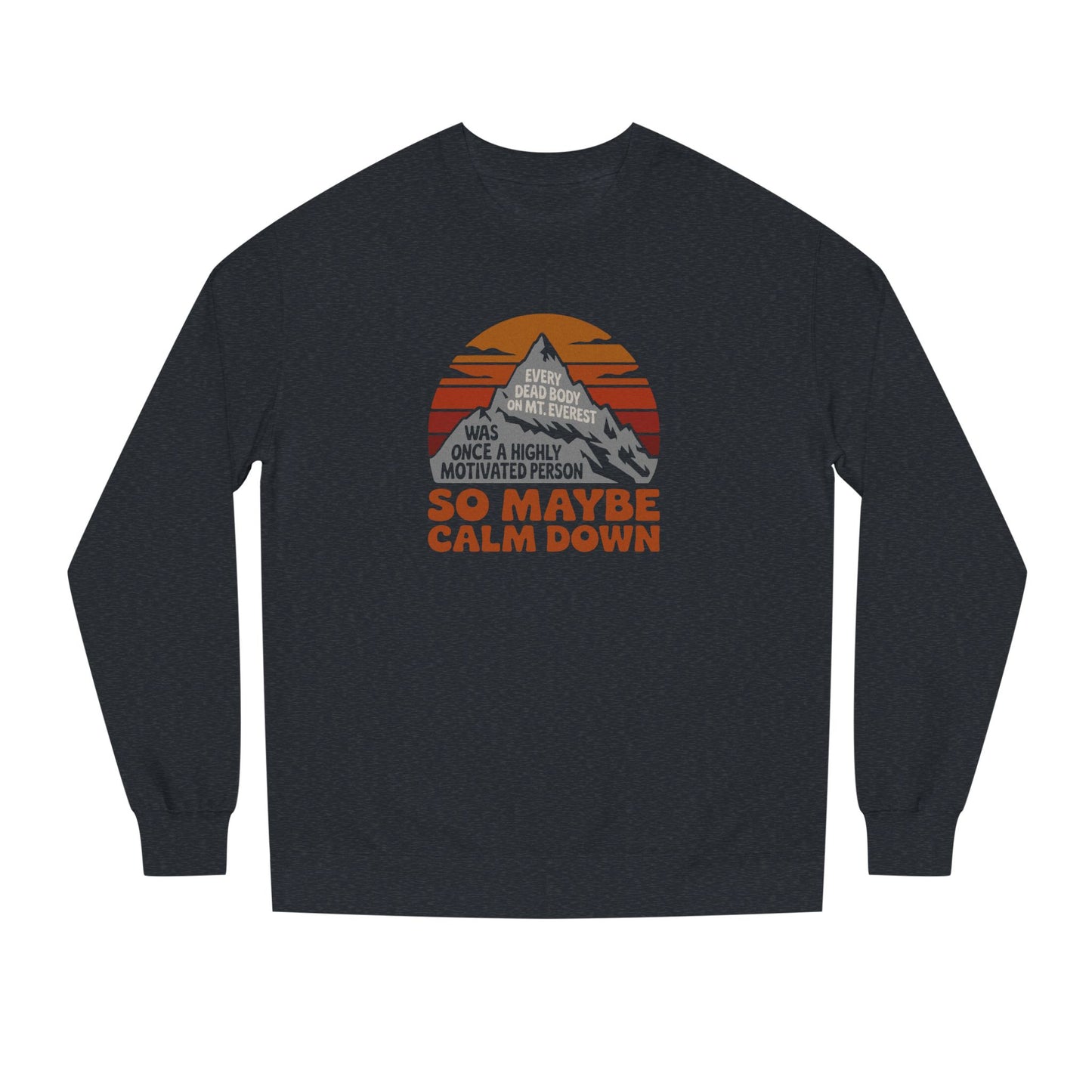 Everything in Moderation (Especially Fitness) – Mount Everest Retro Sweatshirt (Dark)