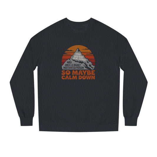 Everything in Moderation (Especially Fitness) – Mount Everest Retro Sweatshirt (Dark)