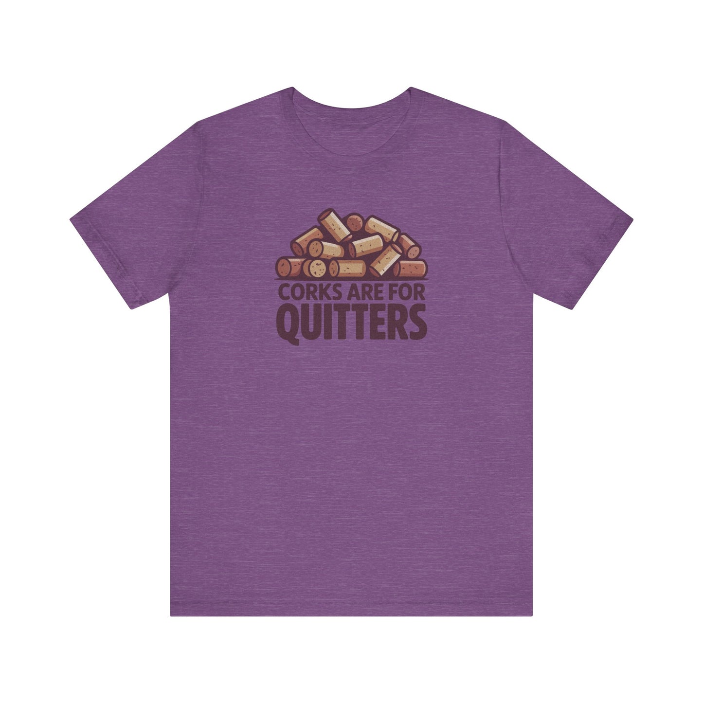 Corks Are For Quitters – Wine Lover Retro Tee (Light)