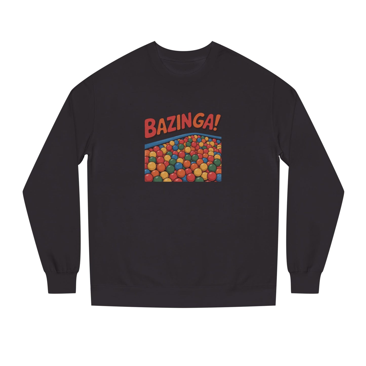 Bazinga! Ball Pit — Big Bang Theory Retro Sweatshirt (Dark)