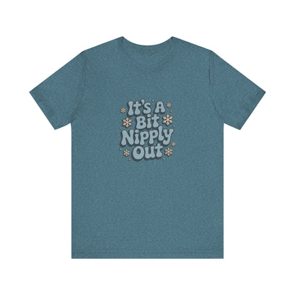 It's a Bit Nipply Out — Christmas Vacation Retro Tee (Dark)