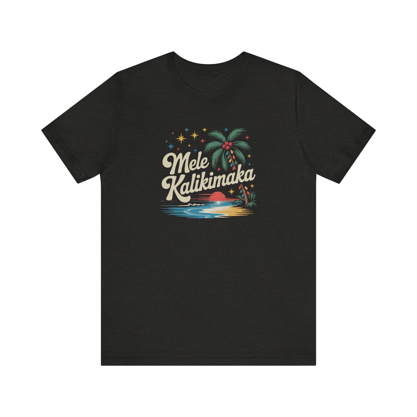 Mele Kalikimaka — Retro Hawaiian Christmas Tee (Dark)
