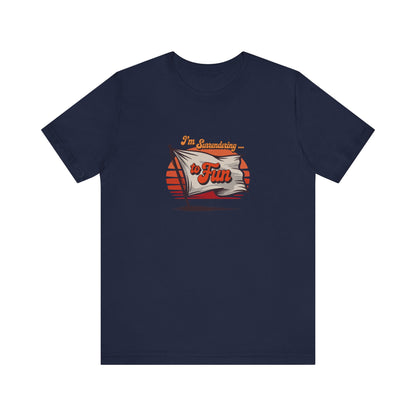 I'm Surrendering to Fun — Fun with Flags Retro Tee (Dark)