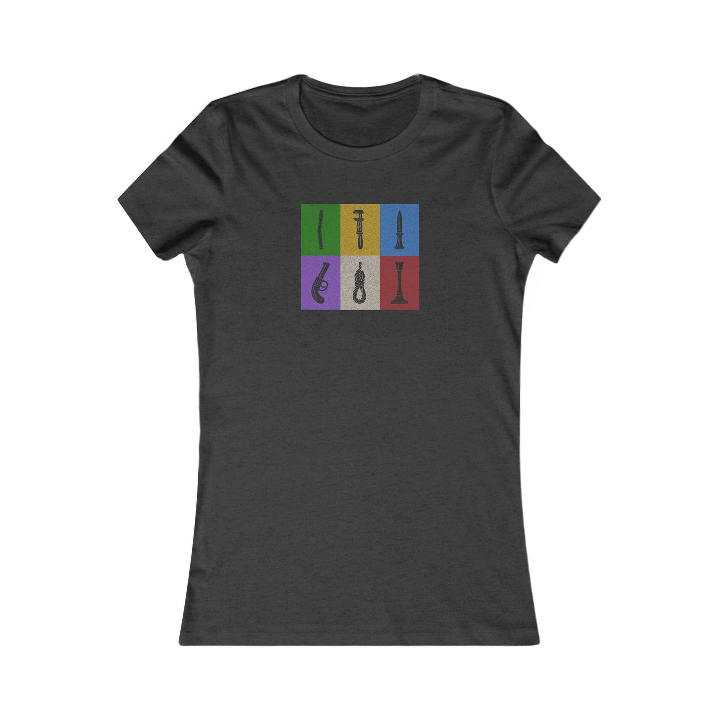 Six Ways Into the Evidence Locker — Clue Retro Women's Tee (Dark)