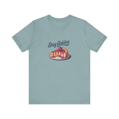 Stay Golden — Retro Cheesecake Graphic Tee (Light)