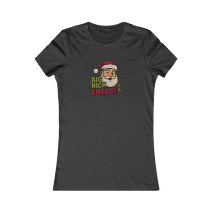 Big Nick Energy — Retro Santa Christmas Women's Tee (Dark)