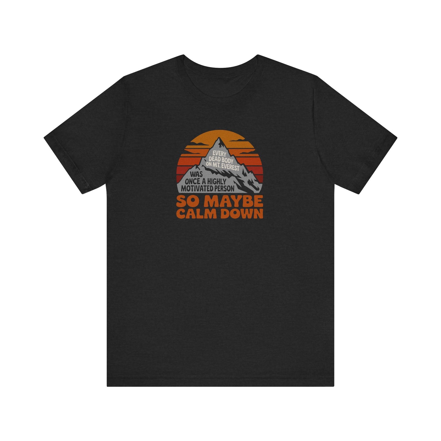 Everything in Moderation (Especially Fitness) – Mount Everest Retro Tee (Dark)