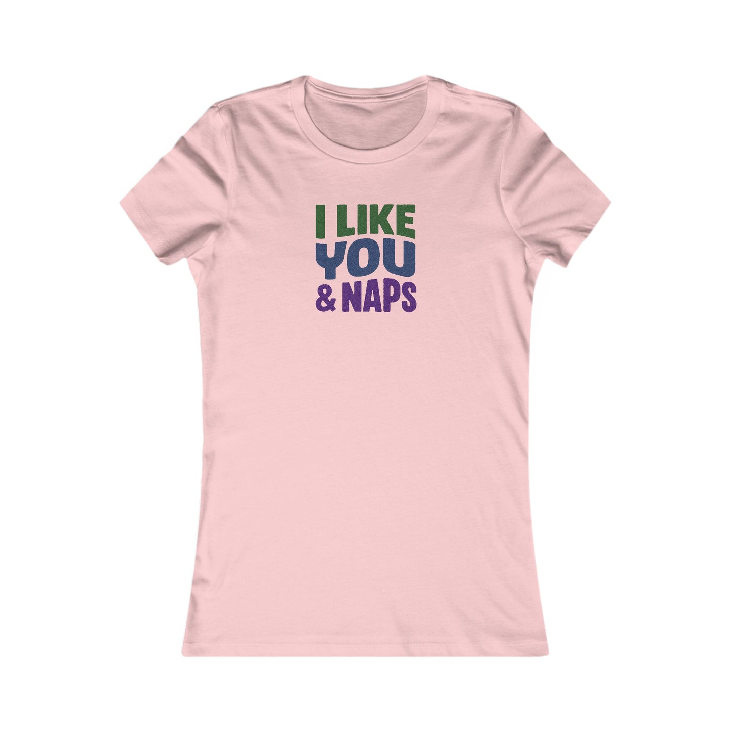 I Like You & Naps (Cool Gradient) — Retro Loungewear Women's Tee (Light)
