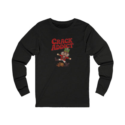 Crack Addict Nutcracker (Unhinged Remix) — Retro Long Sleeve (Dark)
