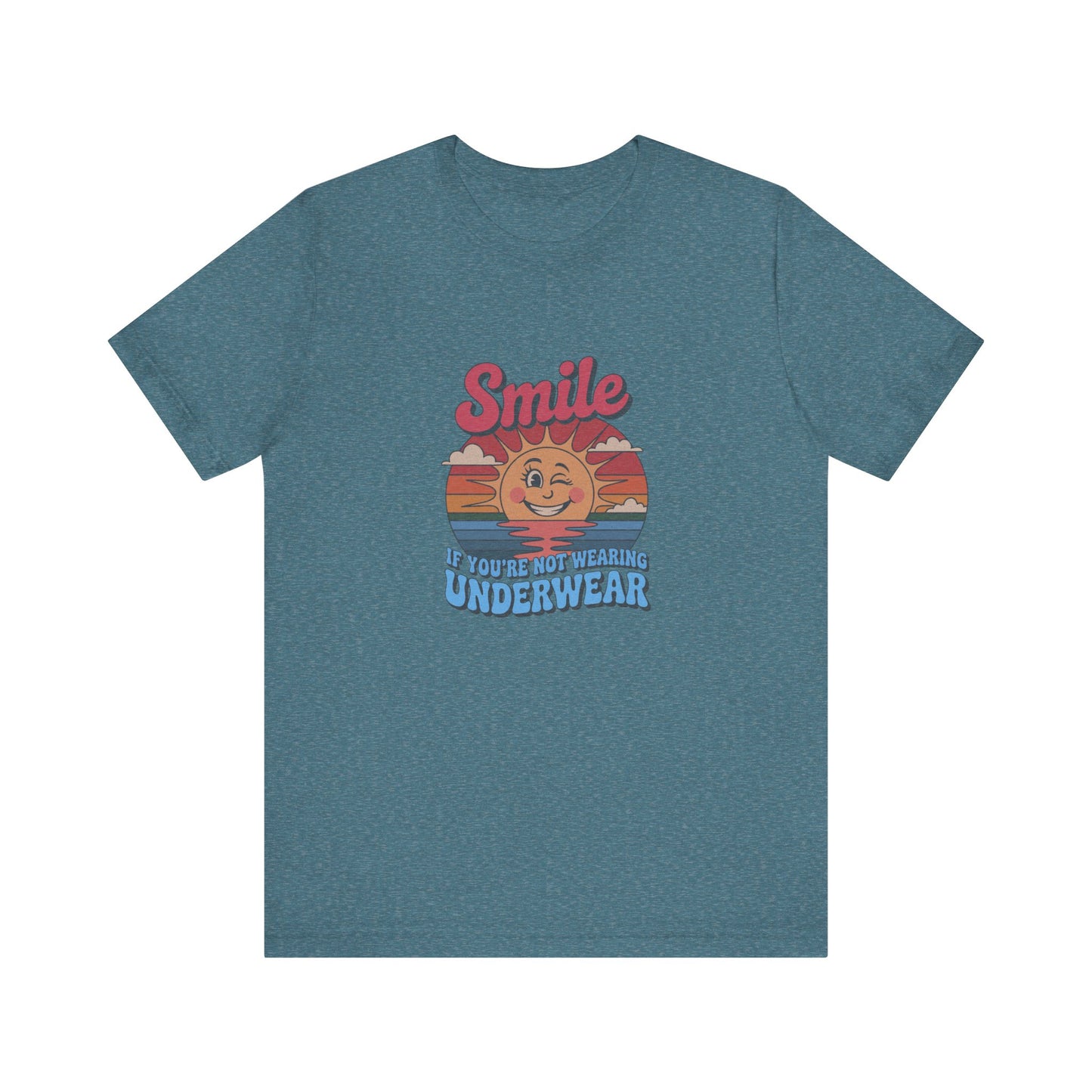 Smile If You’re Not Wearing Underwear — Retro Tee (Dark)