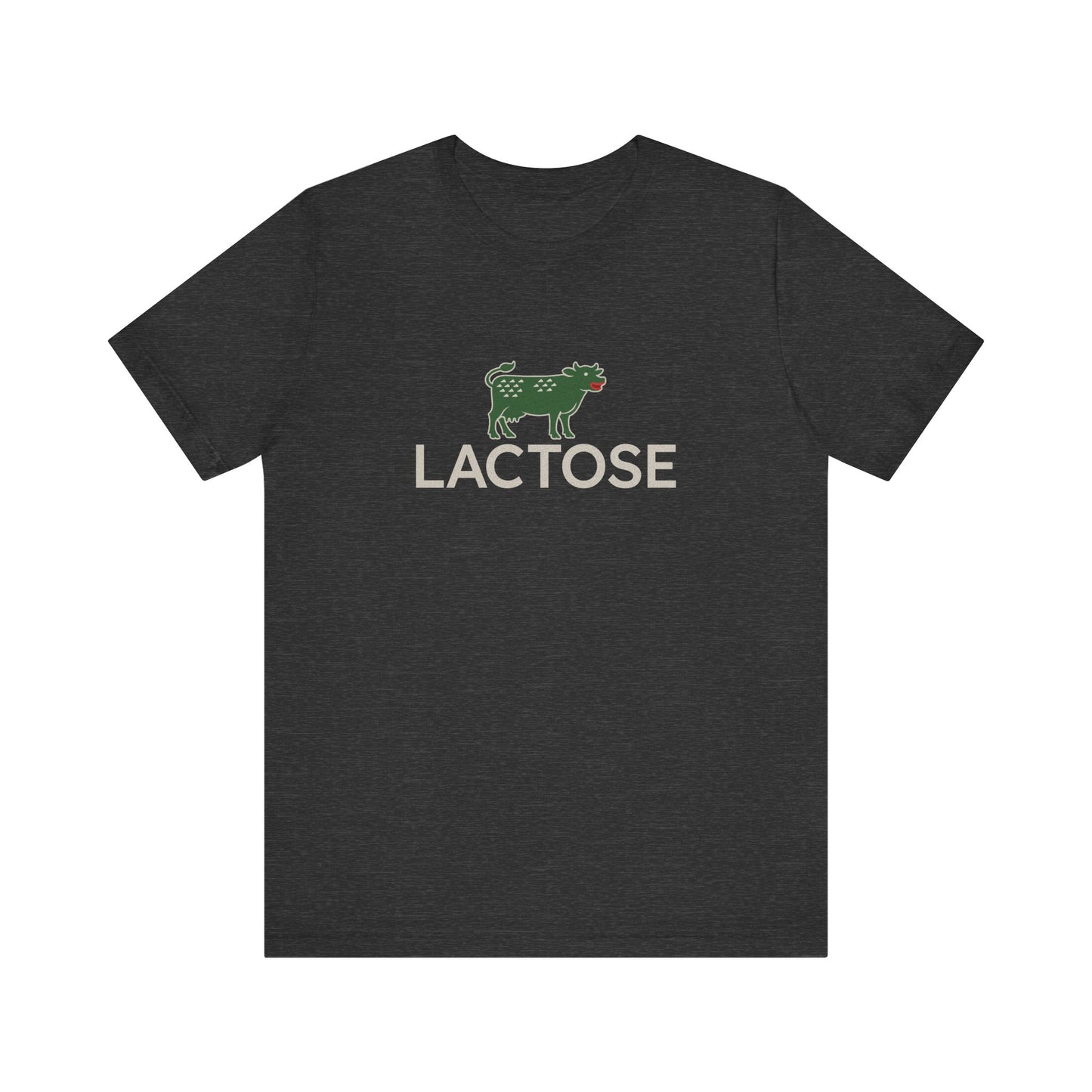 Life is a Beautiful… Typo – LACTOSE Logo Parody Retro Tee (Dark)