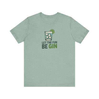 Party Starter: Let the Fun Be Gin – Cocktail Retro Tee (Light)