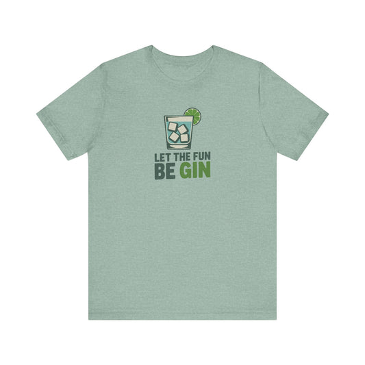 Party Starter: Let the Fun Be Gin – Cocktail Retro Tee (Light)