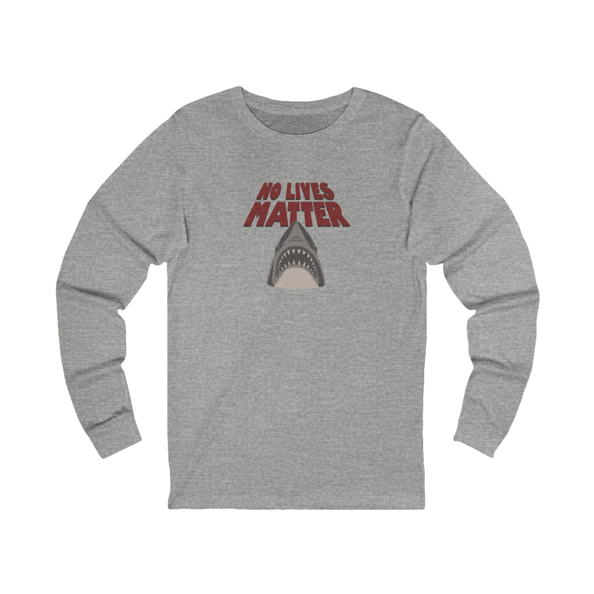 No Lives Matter — Jaws-Inspired Retro Long Sleeve (Light)