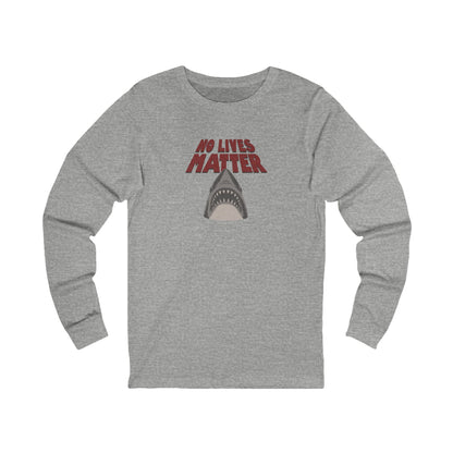 No Lives Matter — Jaws-Inspired Retro Long Sleeve (Light)