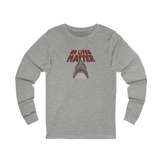 No Lives Matter — Jaws-Inspired Retro Long Sleeve (Light)