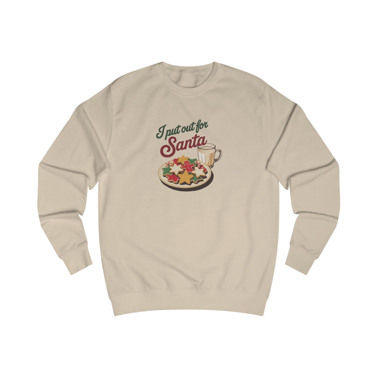 I Put Out for Santa — Retro Christmas Cookies Sweatshirt (Light)